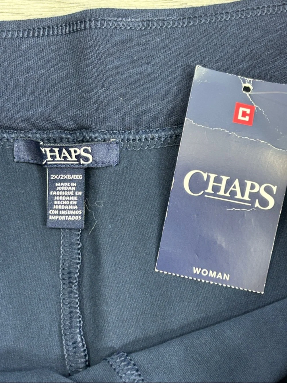 Chaps Navy Drawstring Side Skort - 2X NWT - Picture 5 of 6